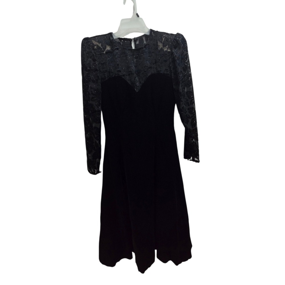Algo Boutique Vintage Velvet & Lace Cocktail Dress - Size‎ 9